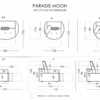 Paradis Moon 3 str tegning Paradis Moon Recliner Daybed