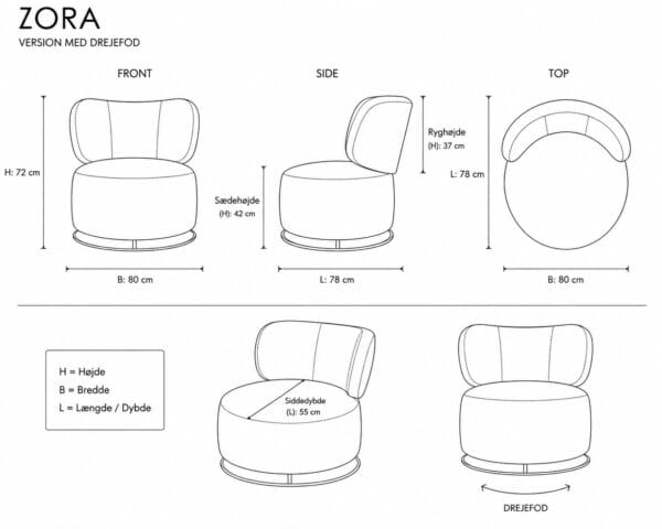 Zora tegning Zora Loungestol